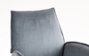 HR280W Grafit Modern Velúr Szék Krómozott lábbal