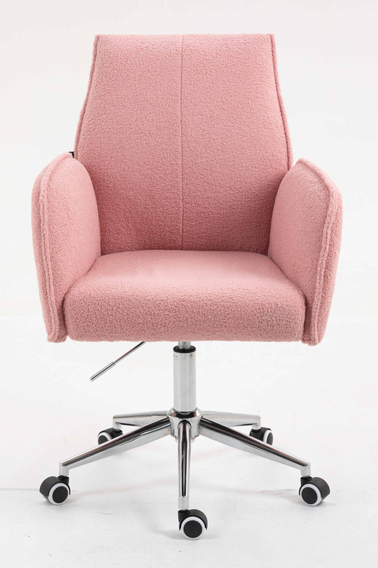 HR280K Púder Rózsaszín modern boucle szék krómozott lábbal