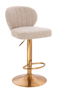 HR193N Latte modern boucle szék arany lábbal