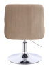 HR920N Latte Modern Velúr Szék Krómozott lábbal