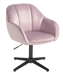 HR2055CROSS Halványlila Modern Velúr Szék Fekete lábbal