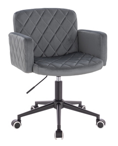 HR802K Grafit Modern Velúr Szék Fekete lábbal