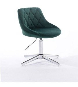 HR1054CROSS Sötétzöld modern velúr szék