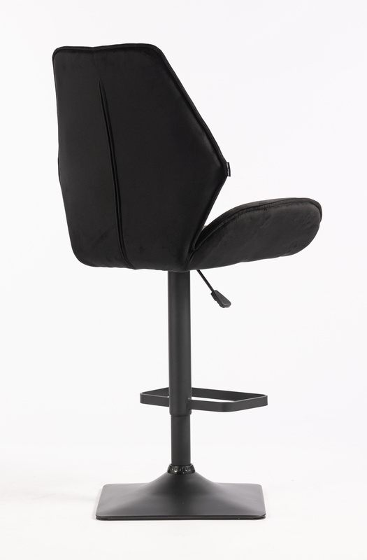 HR350KW Fekete modern velúr szék fekete lábbal