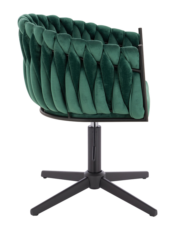 HR750CROSS Sötétzöld Modern Velúr Szék Fekete lábbal