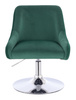 HR920N Sötétzöld Modern Velúr Szék Krómozott lábbal