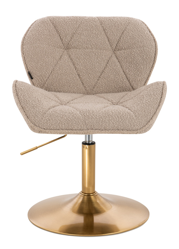 HR111N Latte modern boucle szék arany lábbal