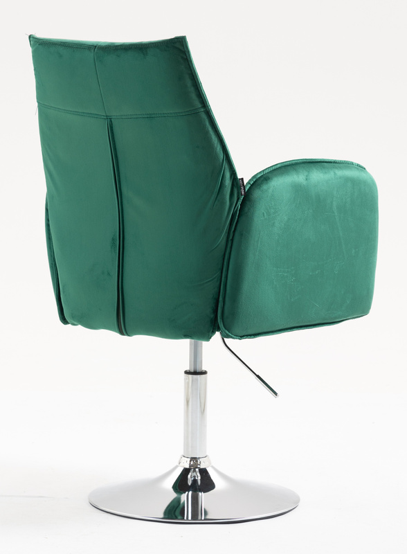 HR280N Sötétzöld Modern Velúr Szék Krómozott lábbal
