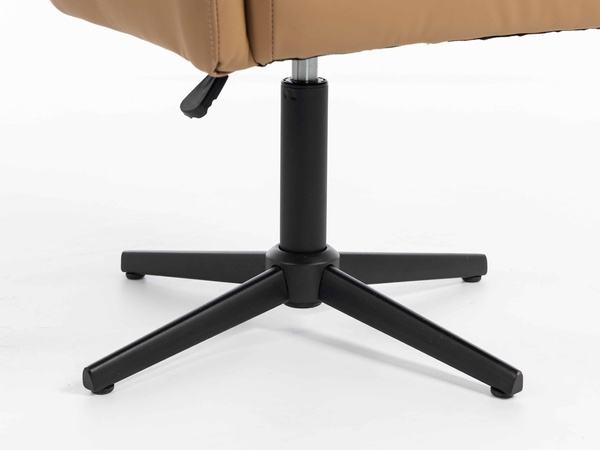 HR250CROSS Karamell Színű Prémium Soft Műbőr Szék Fekete Lábbal