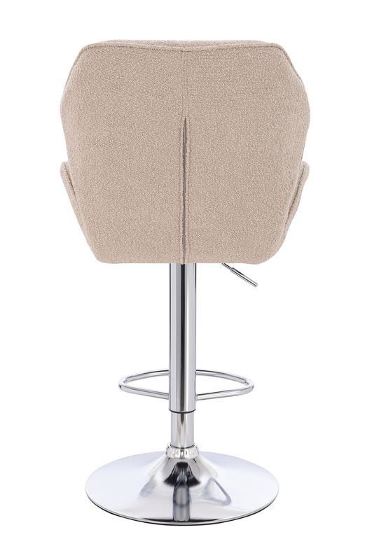 HR212W Latte modern boucle szék krómozott lábbal