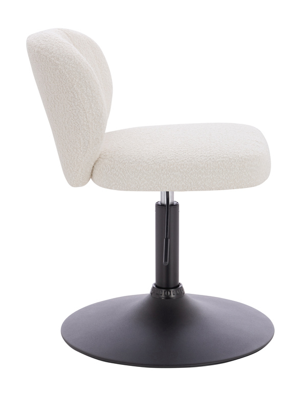HR193N Krémszínű modern boucle  szék fekete lábbal