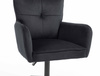 HR250K Fekete modern velúr szék fekete lábbal