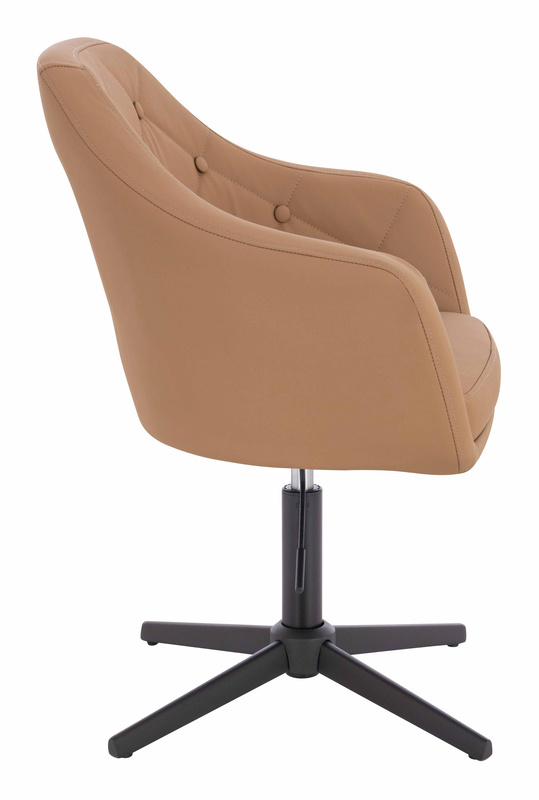 HR831CROSS Karamell Műbőr Premium Soft szék fekete lábbal