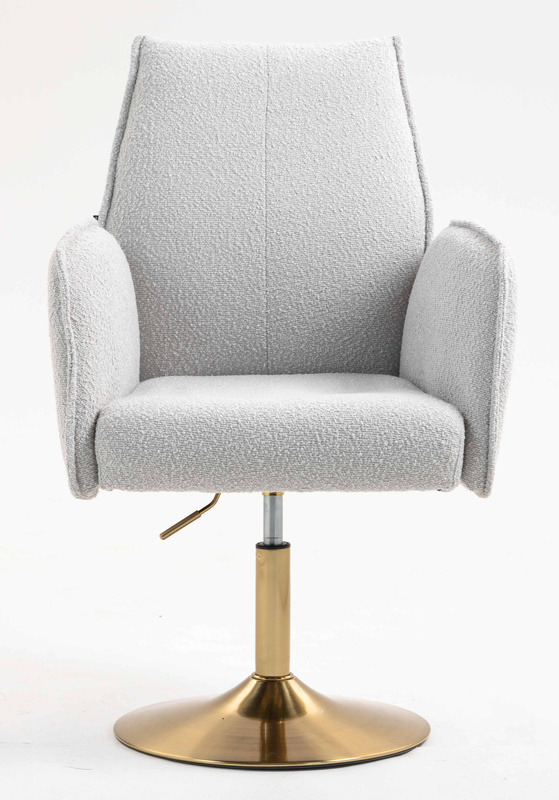 HR280N Szürke modern boucle szék arany lábbal