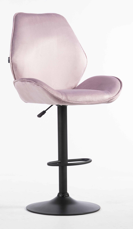 HR350W Halványlila modern velúr szék fekete lábbal