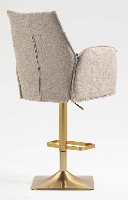 HR280KW Latte modern boucle szék arany lábbal