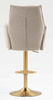 HR280W Latte modern boucle szék arany lábbal