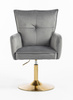 HR250N Grafit modern velúr szék arany lábbal