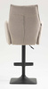 HR280KW Latte modern boucle szék fekete lábbal