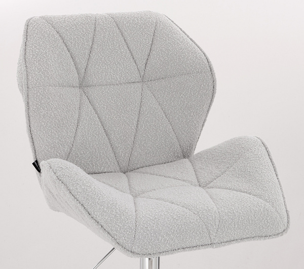 HR212N Szürke modern boucle szék fekete lábbal