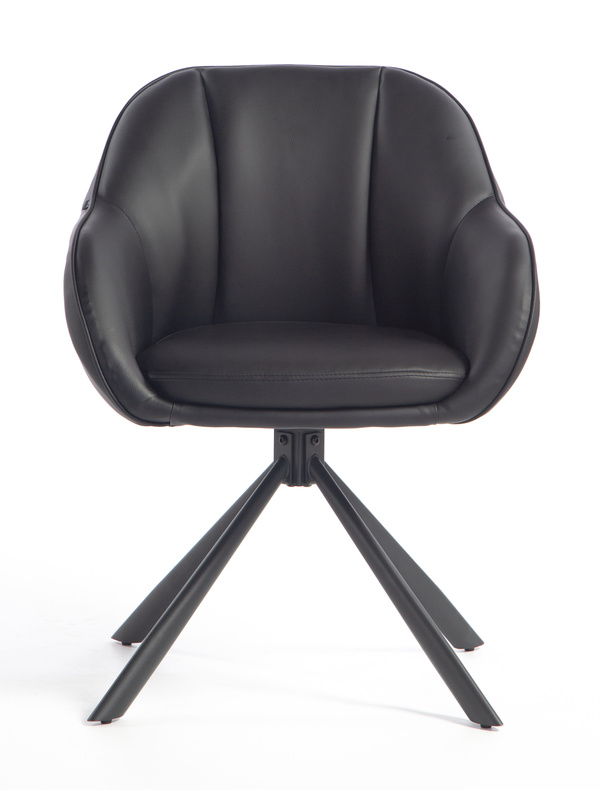 HR2055 CSILLAGLÁB Fekete Modern Műbőr Szék Fekete lábbal