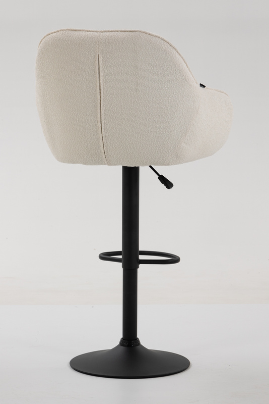 HR2055W Krémszínű Modern Boucle Szék Fekete lábbal