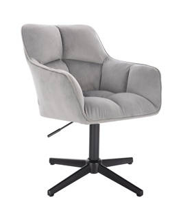 HR550CROSS Acél modern velúr szék fekete lábbal