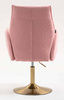 HR280N Púder Rózsaszín modern boucle szék arany lábbal