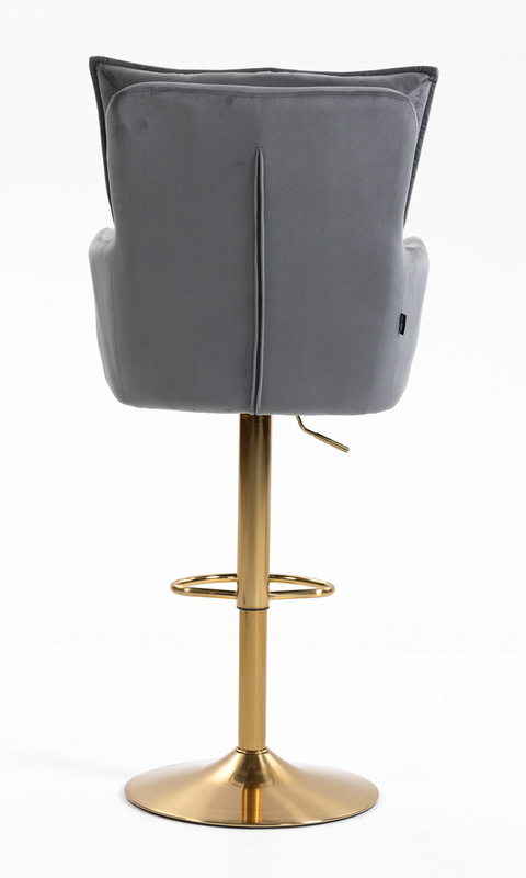 HR250W Grafit modern velúr szék arany lábbal