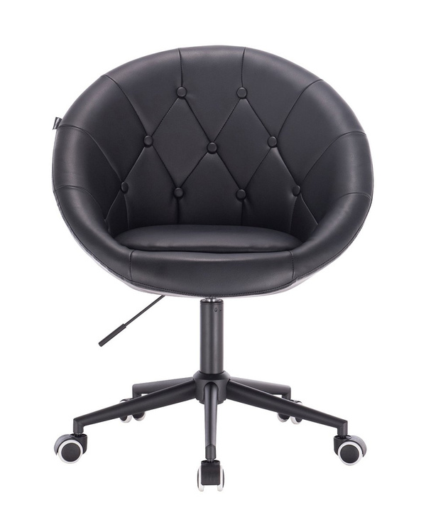 HC8516K Fekete modern műbőr szék fekete lábbal