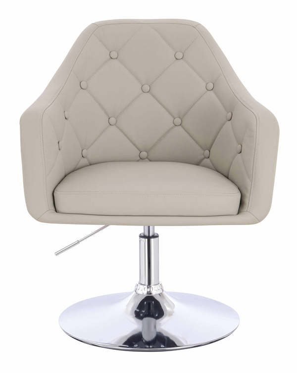 HR831N Ecru Műbőr Premium Soft szék Krómozott lábbal