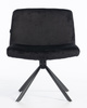 HR150 CSILLAGLÁB Fekete Modern Velúr Szék Fekete lábbal
