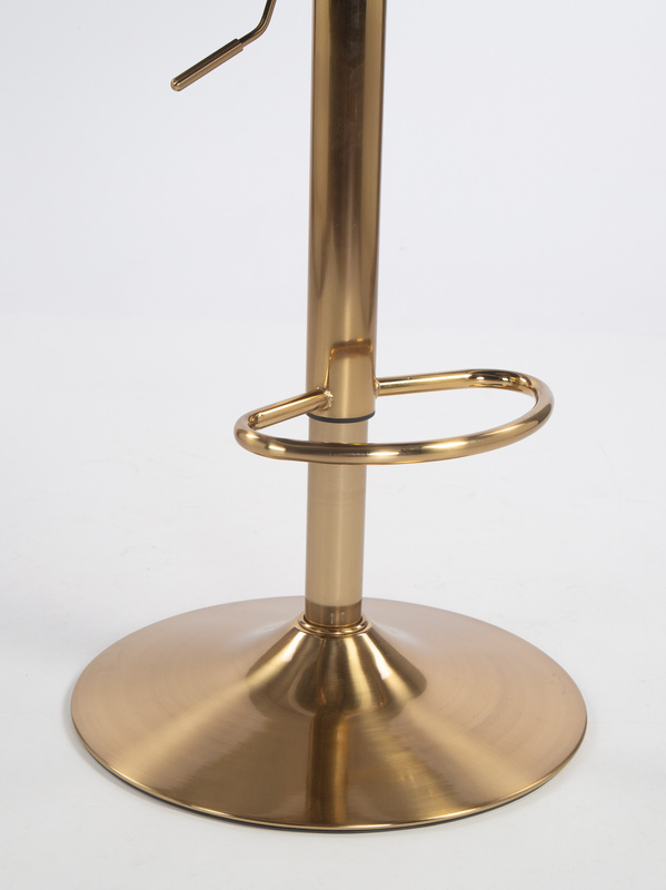 HR2055W Fehér Modern Műbőr Szék Aany lábbal