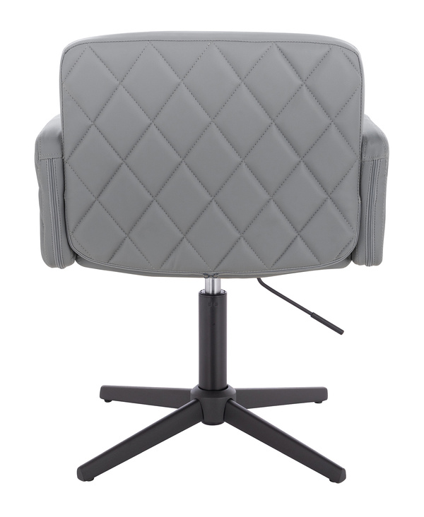 HR802CROSS Szürke Modern Műbőr Szék Fekete lábbal