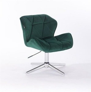 HR111CROSS Sötétzöld modern velúr szék