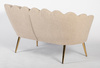 FREY Latte modern boucle kanapé arany lábbal