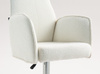 HR280W Krémszínű modern boucle szék krómozott lábbal