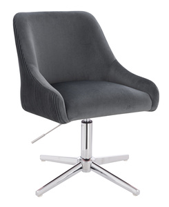 HR920CROSS Grafit Modern Velúr Szék Krómozott lábbal