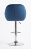 HR2055W Tengerkék Modern Velúr Szék Krómozott lábbal