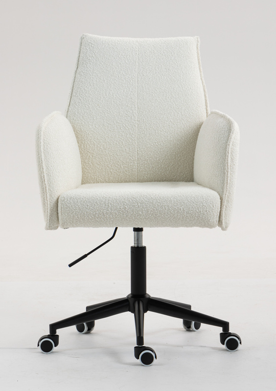 HR280K Krémszínű modern boucle szék fekete lábbal