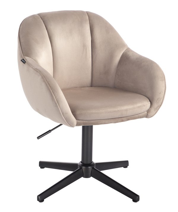 HR2055CROSS Latte Modern Velúr Szék Fekete lábbal