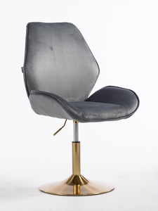 HR350N Grafit modern velúr szék arany lábbal