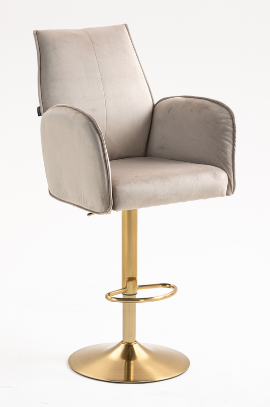 HR280W Latte Modern Velúr Szék Arany lábbal
