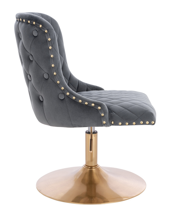 HR940N Grafit Modern Velúr Szék Arany lábbal