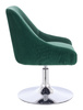 HR920N Sötétzöld Modern Velúr Szék Krómozott lábbal