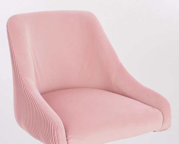 HR920CROSS Púder Rózsaszín Modern Velúr Szék Krómozott lábbal