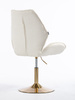 HR350N Krémszínű boucle velúr szék arany lábbal