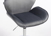 HR350N Grafit modern velúr szék krómozott lábbal