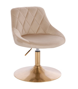 HR1054N Latte modern velúr szék arany lábbal