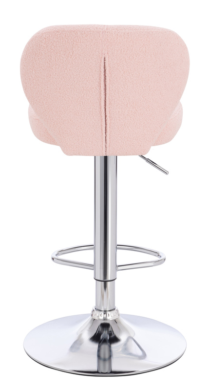 HR193W Púder Rózsaszín modern boucle szék krómozott lábbal